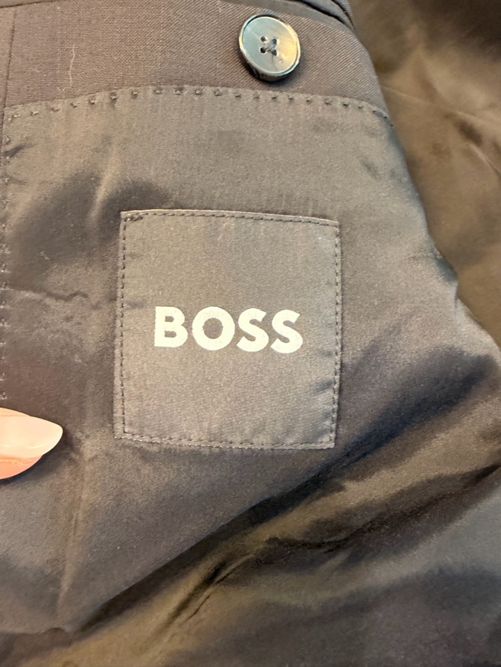 Boss Men's Black Two-Button Blazer 100% virgin wool Excellent condition!slim fit - Picture 2 of 8